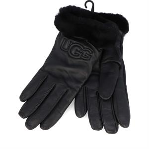 Ugg Cl. Leather Logo Glove BLK